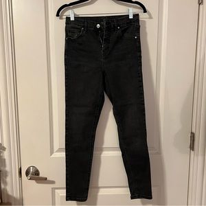 TopShop MOTO Washed Black Jamie Jeans